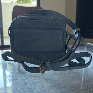 Aimé Leon Dore Denim Leather Crossbody Bag - Brand New with slip bag and box